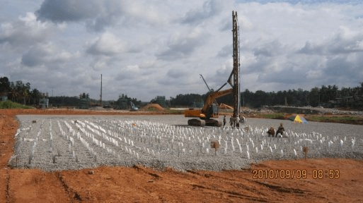 Tropical swamp areaConstruction technology of plastic drainage board